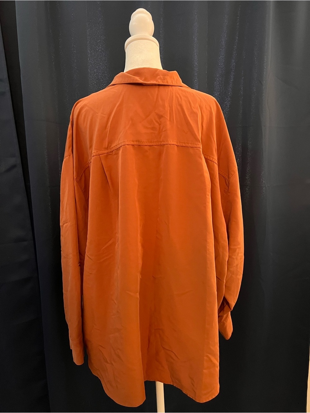 Old Navy Rust Orange Oversized Button Down Shirt XXL Utility - Picture 3 of 5